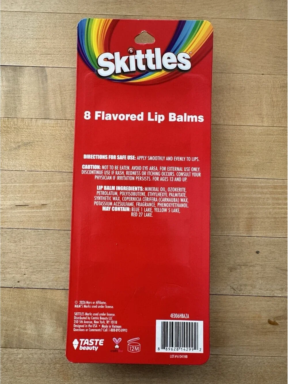 Skittles Beauty 8-Flavor Lip Balm Set - Kiss The Rainbow - 0.96 oz